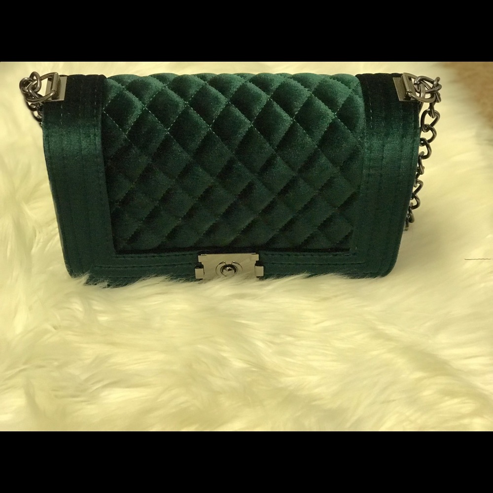 Green Velvet Crossbody